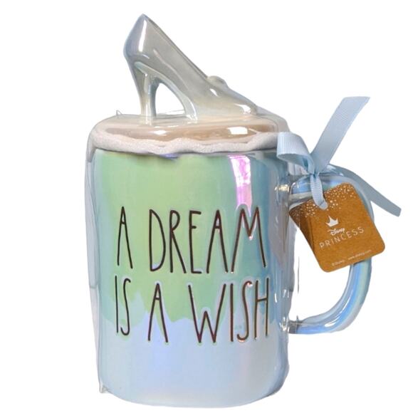 Disney Cinderella glass slipper topper mug by Rae Dunn NEW - Picture 1 of 7